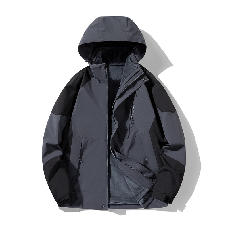 남성과 여성을 위한 GZS 재킷 야외 3-in-1 투피스 세트 분리형 방풍 및 방수 커플 여행용 재킷 티베트