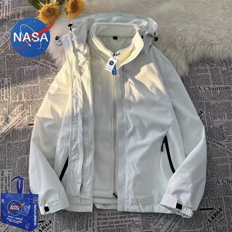 NASA 미국 남성과 여성의 3-in-one 재킷 재킷 캐주얼 방수 방풍 재킷 새로운 최고 작업복 사용자 정의