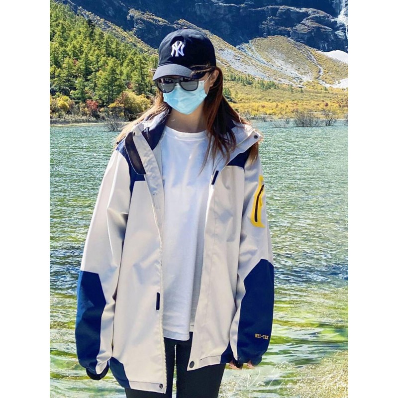 여성용 야외 방수 재킷 커플을 위한 3-in-1 분리형 방풍 재킷 티베트 남성을 위한 인터넷 유명인 등산 의류