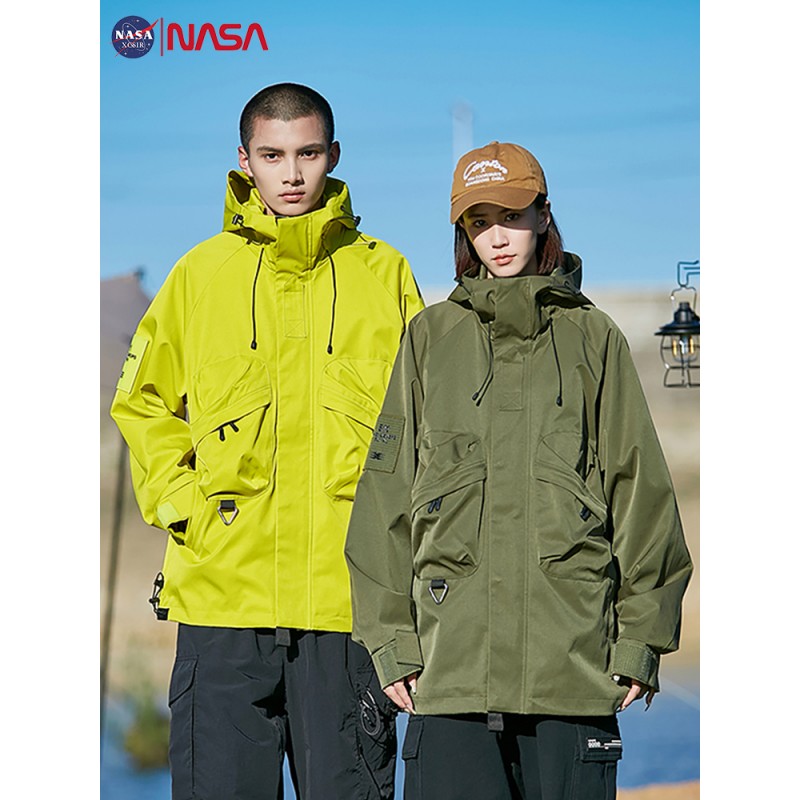 NASA 자켓 남성용 봄, 가을 방풍 및 방수 등산 자켓 겉옷 여성용 등산 기능성 커플 자켓