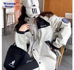 소년과 소녀를 위한 WASSUP 재킷 2023 새로운 3-in-One 야외 방풍 커플 스타일 트렌디 브랜드 등산 재킷