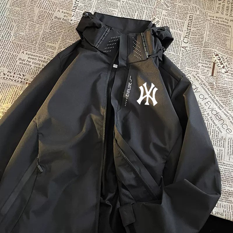 재킷 남성 봄, 가을 3인 1방풍 및 방수 작업복 후드 분리형 트렌디 브랜드 2023 새로운 등산 재킷