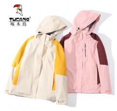 남성과 여성을 위한 딱따구리 재킷, 맞춤형 로고가 있는 3in1 탈착식 방풍, 방수 및 벨벳 아웃도어 트렌디 브랜드 재킷