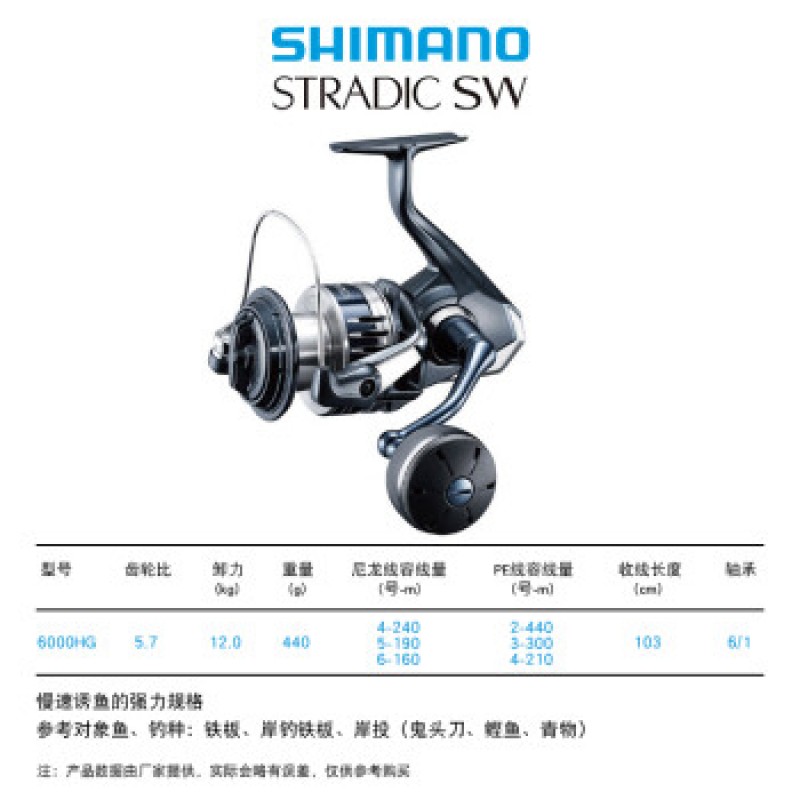 SHIMANO Shimano 20 신형 STRADIC SW 물레 바다 낚시 루어 보트 낚시 철판 수입 낚시 휠 6000HG 고속 비율 5.7