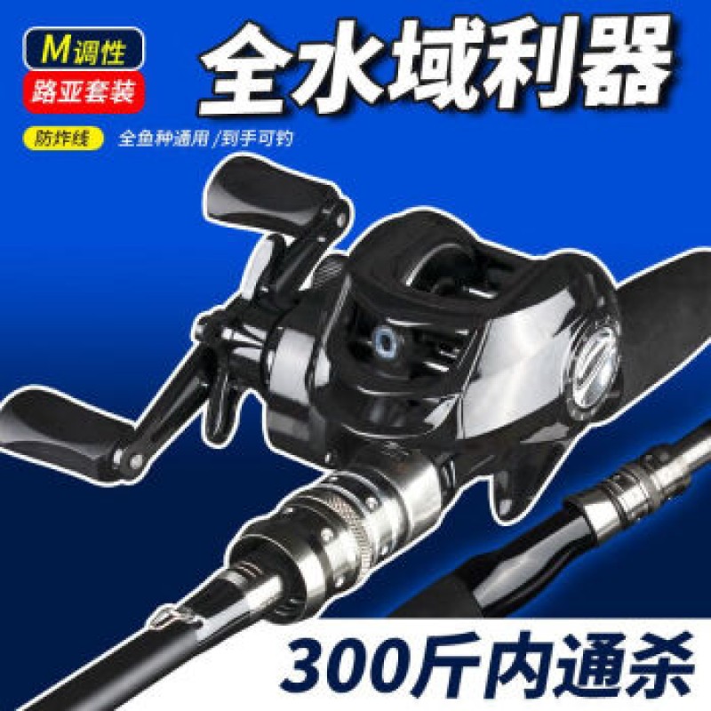 DAIWA 루어로드 세트 워터 드롭 릴 전체 세트 루어 로드 긴 던지기 팁 초보자 스피닝 휠 DAIWA 2.4 미터 [카본 루어 로드] 왼손 워터 드롭 릴 + 라인 + 럭셔리 선물 가방