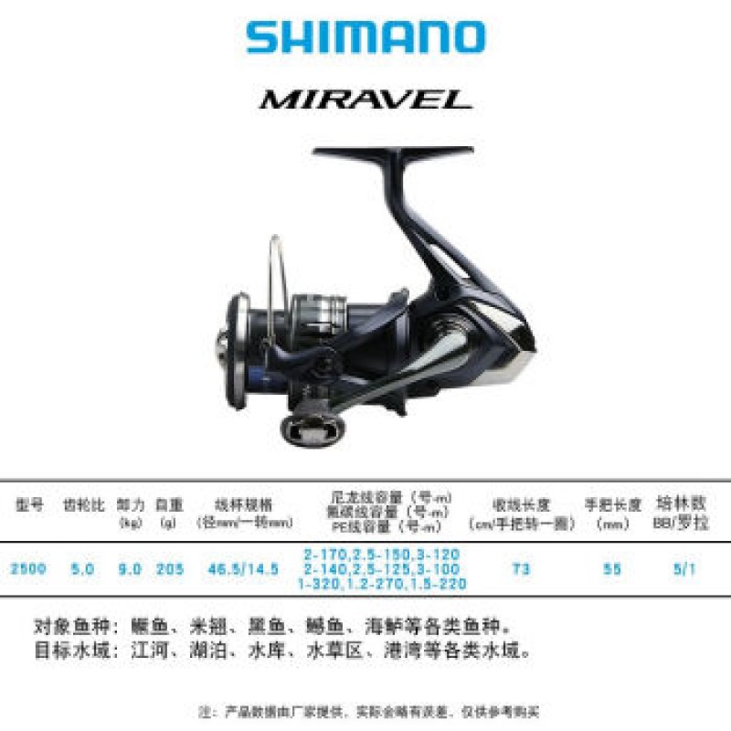 SHIMANO MIRAVEL CI4 미라벨 수입 회전 휠 Luya 장거리 캐스트 휠 경량 휠 2500