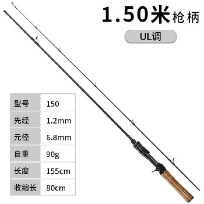 DAIWA Makou Shangxing Makou Rod ul 조정 가능한 배출 탄소 미세 물체 루어 로드 세트 워터 드롭 휠 장거리 캐스팅 스피닝 휠 건 핸들 단일 로드 1.5 미터