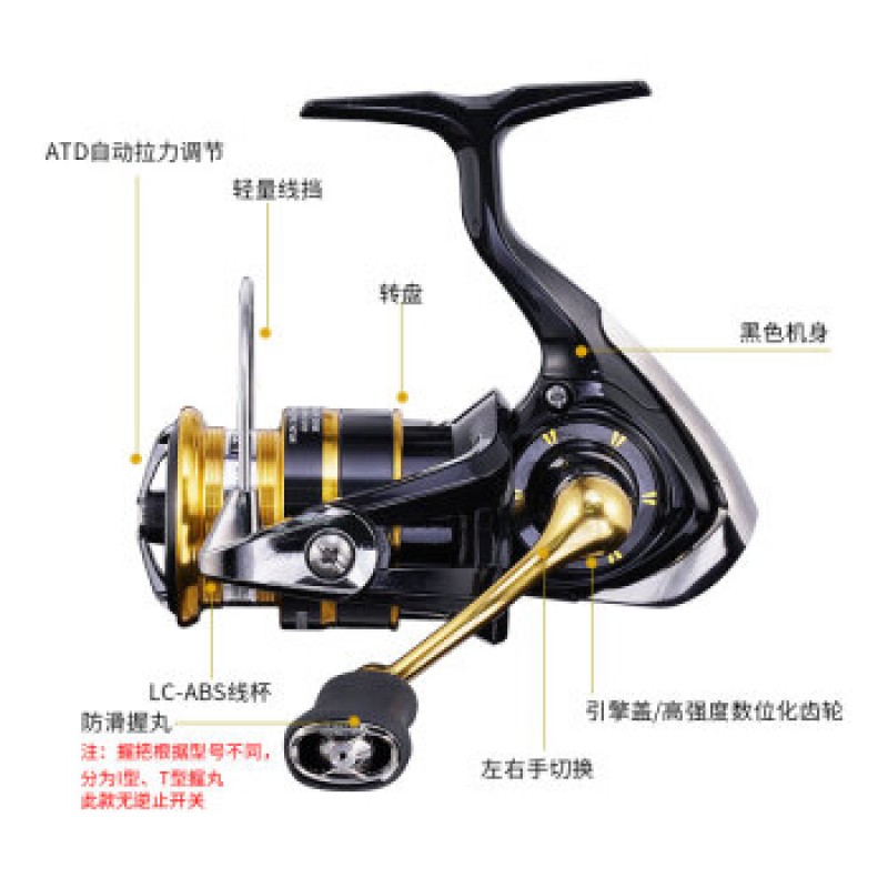 DAIWA 데이와 23 뉴 CROSSFIRE LT 장거리 낚싯대, 범용 루어 휠, 갯바위 낚시, 바다 낚시 휠 6000-H (5.7 속도비)