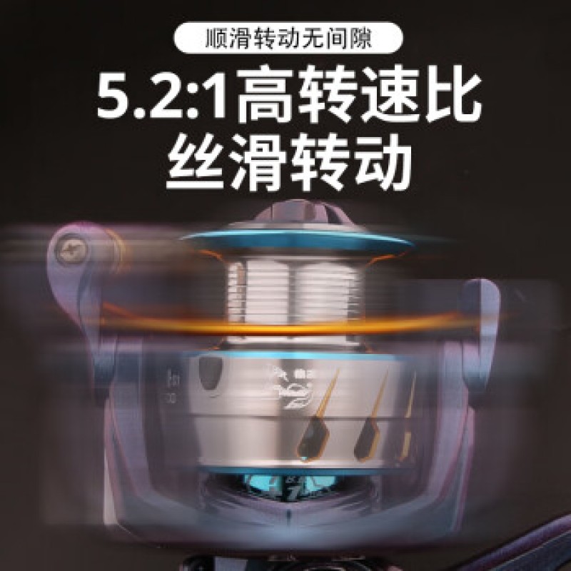 Wolf King Lijiang S1 금속 장거리 캐스팅 휠 물레 2000-6000 범용 루어 낚시 바다 막대 낚시 릴 낚시 릴 2000 형 [딥 라인 컵]