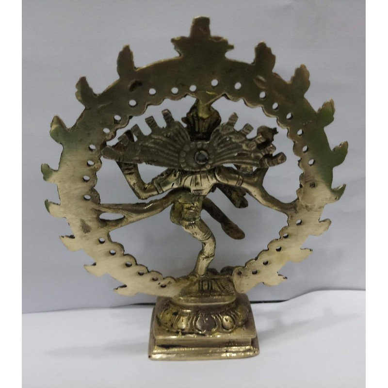 JGARTS 힌두교 신 신 시바 춤 Nataraja Natraj 황동 동상 조각 홈 장식 사원 Mandir 6.5 인치