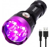 AHOME V30 UV 385-395nm 블랙라이트 손전등 [USB 충전식] 블랙라이트 램프