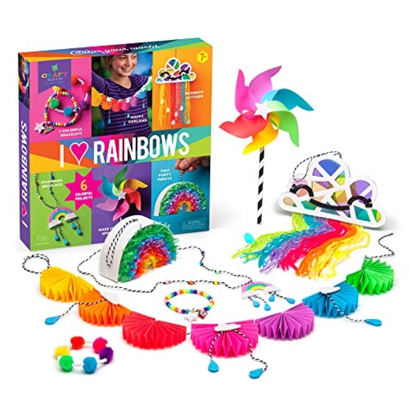 Craft-tastic – I Love Rainbows Craft Kit – 6가지 다채로운 예술 및 공예 프로젝트 만들기