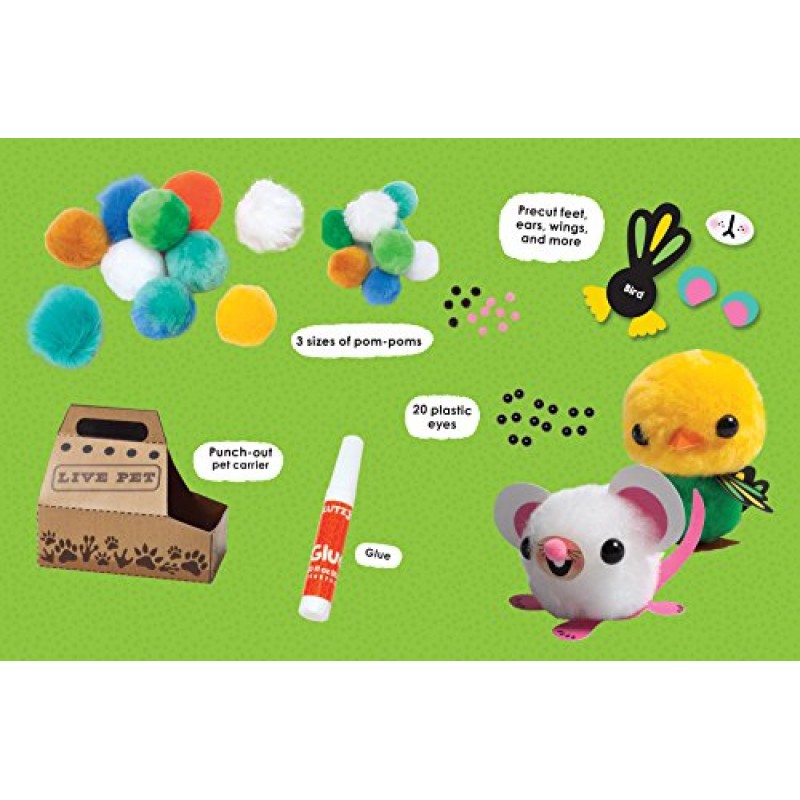 KLUTZ My Pom-Pom Pet Shop 공예 키트, 녹색 미디엄