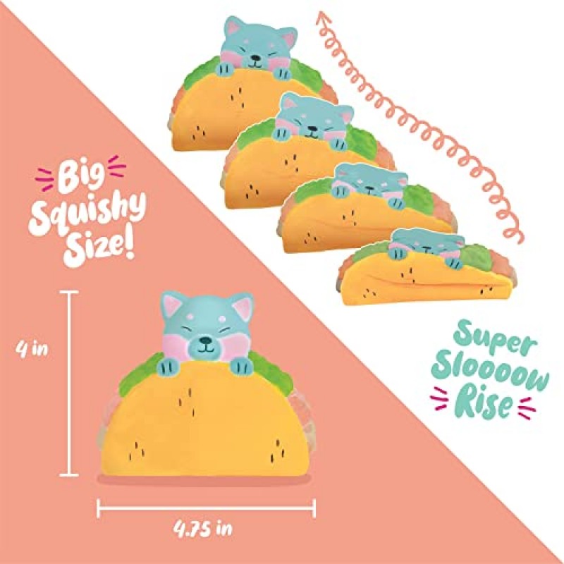 DOODLE HOG Shiba Inu Squishy 그림 키트 - 어린이를 위한 Squishy 장난감, 어린이를 위한 Squishies - 느린 상승 Squishy 동물 - 이상적인 예술 및 공예, 5 6 8-12를 위한 선물, 소녀 및 소년, 부활절 바구니 충전재