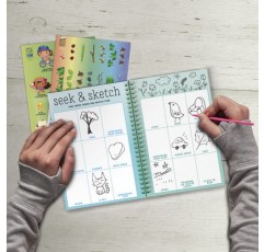 PlayMonster Craft-Tastic Scavenger Hunt Journal - 자연 DIY Craft Kit - 500개 이상의 스티커가 포함된 32페이지 저널 - 6세 이상