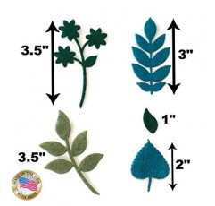 야생화 장난감의 펠트 나뭇잎