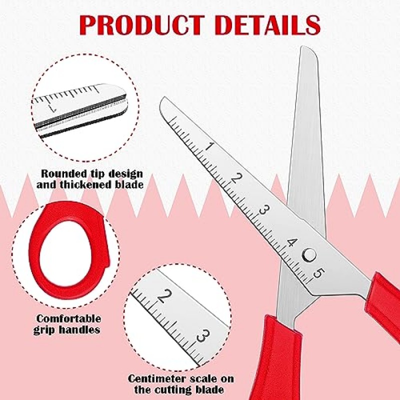 150 팩 가위 대량 가위 5 인치 무딘 팁 어린이 안전 학교 공예 프로젝트 용 가위 대량 팩