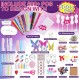 Loiion 500+Pcs 소녀를 위한 패션 디자인 키트, 소녀를 위한 DIY 예술 공예 키트 학습 장난감, 인형 옷 만들기 바느질 키트, 소녀를 위한 창의적인 생일 선물 공예 장난감 연령 8 9 10 11 12