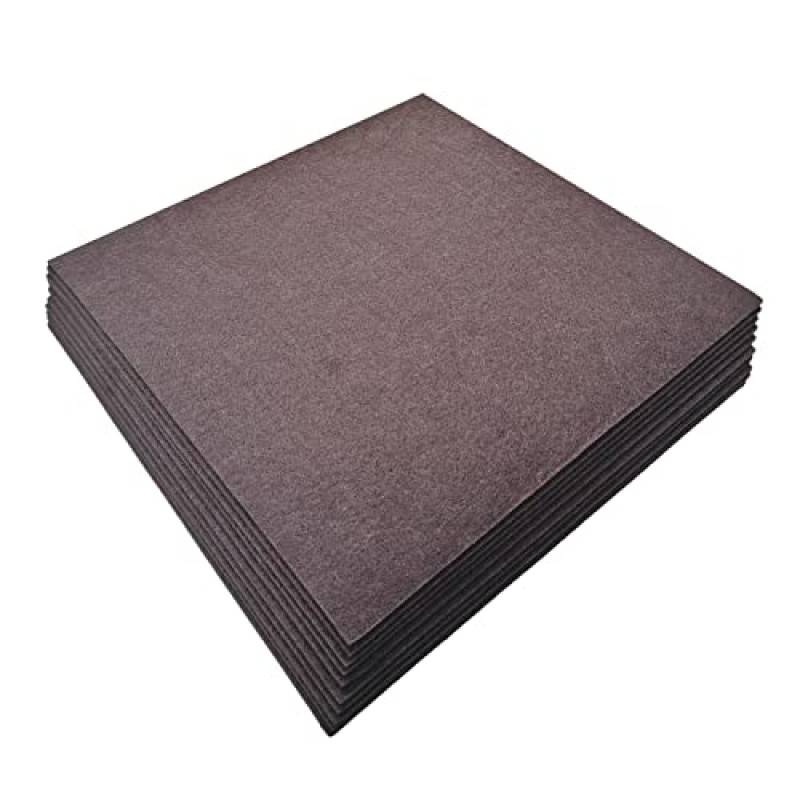 갈색 펠트, 3mm 두꺼운 뻣뻣한 펠트 시트, 공예 용 12 X 12 인치 무거운 펠트, DIY 프로젝트 용 하드 펠트 직물 10 개