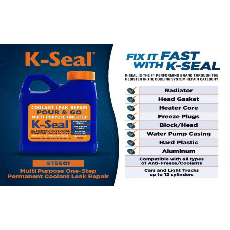 K-Seal ST5501 다목적 1단계 영구 절삭유 누출 수리