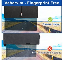 지퍼 슬라이더가 장착된 차량용 Veharvim 편광 선 바이저, PC 렌즈 및 측면 차양이 포함된 업그레이드된 UV400 차량용 선 바이저 확장, 안전 운전을 위한 눈부심 방지 차량용 바이저, UV 필터링/보호