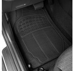 자동차 트럭 SUV용 BDK ProLiner 바닥 매트, 범용 핏 디자인의 검정색 3피스 헤비듀티 자동차 매트, 전천후 자동차 바닥 라이너