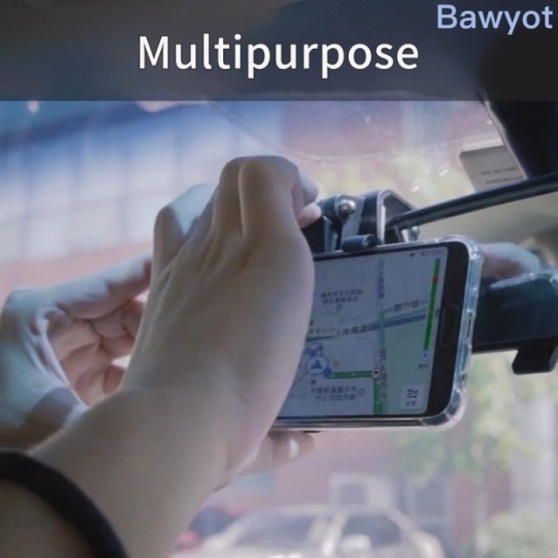 대시 보드 용 Bawyot 자동차 전화 홀더 360도 회전 다기능 한 손 작업 클립 디자인 전화 마운트 4-7 인치 스마트 폰과 호환 가능