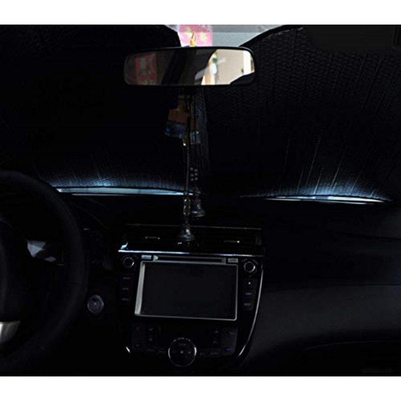 MCBUTY 자동차 앞 유리 차양 두꺼운 5 층 UV 반사경 자동 앞 창 차양 바이저 쉴드 커버, 차량을 시원하게 유지 (게리, 57 