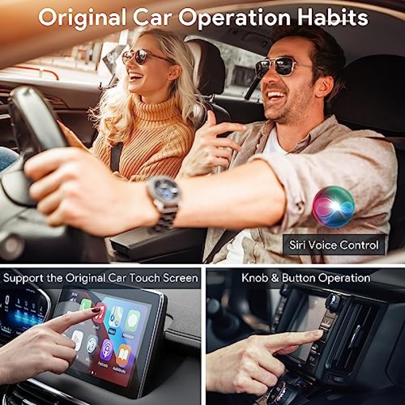 iPhone iOS 10+용 무선 CarPlay 어댑터 - 무선 CarPlay 동글은 유선을 무선 CarPlay로 변환합니다. 자동차 BMW/Lexus/Ford/Benz/Audi/Volvo 등에 적합한 플러그 앤 플레이 Magic Box Carplay