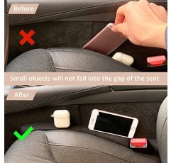 자동차 SUV 트럭 맞춤 주최자를위한 Axutous 자동차 좌석 갭 필러 범용 좌석과 콘솔 사이의 간격을 채우십시오. 검정색 2Pcs 떨어지는 것을 막습니다.