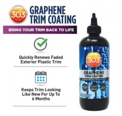 303 제품 그래핀 트림 코팅 – 소수성 그래핀 코팅 – UV 보호 코팅 – 6개월간 보호 – 어둡게 하고 재생하는 플라스틱 트림 – 기름기 없음 – 8 Oz (30249)