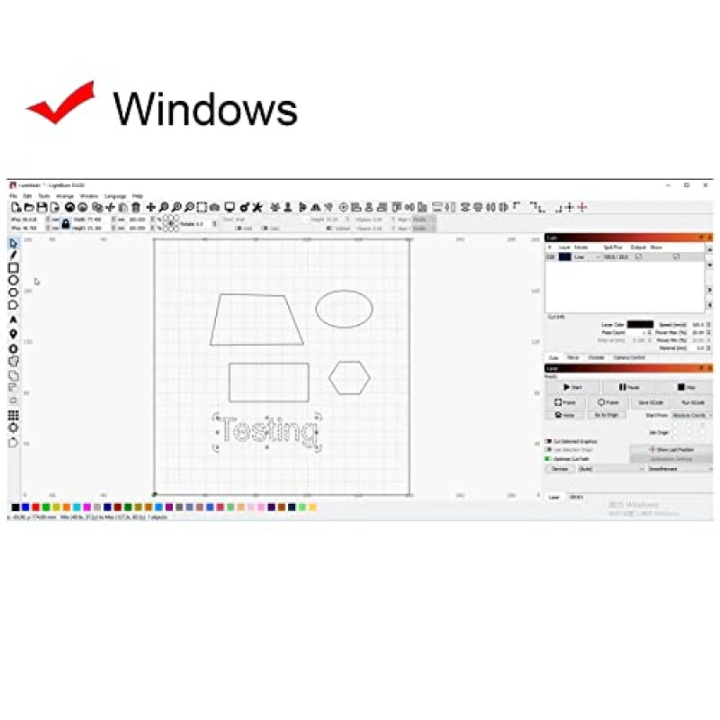 Lightburn 소프트웨어 - 시중에 나와 있는 대부분의 다이오드 레이저 조각기에 대한 Gcode 라이센스 키