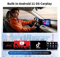 Netflix/YouTube가 포함된 LERANDA 무선 Carplay 어댑터, OEM 유선 CarPlay 자동차용 3 in 1 무선 Android 자동 어댑터, Carplay Ai Box 지원 멀티미디어 Google Play/Android 11/TF 카드/플러그 앤 플레이