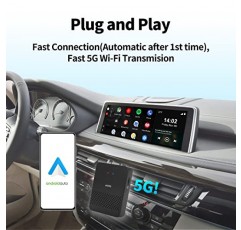 ATOTO AD3AA-BK 무선 Android 자동 어댑터, 공장 유선 Android 자동 또는 애프터마켓 헤드 유닛용 유선을 무선으로 변환, Toyota/Nissan/Honda/Ford/Audi/Benz, 온라인 업데이트와 호환 가능