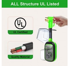 EyGde RV 서지 보호기 50Amp - UL 등록 - 방수 커버가 있는 50Amp RV 회로 분석기, 통합 서지 보호기 50A 캠핑카 여행 트레일러용 도난 방지 자동 재설정 가능 전원 가드