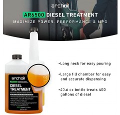 Archoil AR6500 디젤 트리트먼트(40.6온스) 2팩 - 800갤런 처리 - 모든 디젤 차량용 첨가제