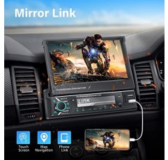Apple Carplay 및 Android Auto가 포함된 단일 Din 자동차 스테레오, 백업 카메라가 포함된 7인치 플립 아웃 스크린 자동차 스테레오, 자동차 라디오는 Bluetooth/미러 링크/FM/AUX 입력/TF 카드/핸들 리모컨을 지원합니다.
