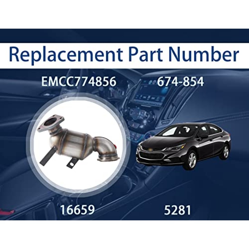 Aumzong 전면 촉매 변환기, 2011-2019 Chevrolet Cruze Sonic Trax 2013-2018 Buick Encore 1.4L와 호환 가능, 교체 # EMCC774856 674-854