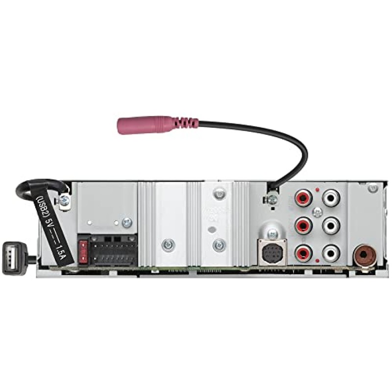 Kenwood KMM-X705 Excelon 디지털 멀티미디어 차량용 스테레오 - Bluetooth가 포함된 단일 DIN, AM/FM HD 라디오, Alexa 내장, 가변 색상, SiriusXM