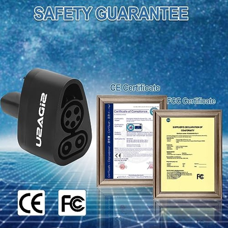 Sidasu CCS1-Tesla 어댑터 250kw CCS 콤보 1 어댑터 Tesla 모델 3,Y, S 및 X용 250KW AC 전원 CCS1에 적합한 고속 충전 CCS 플러그가 있는 레벨 3 고속 충전 스테이션과 호환되는 자동차 사용 가능