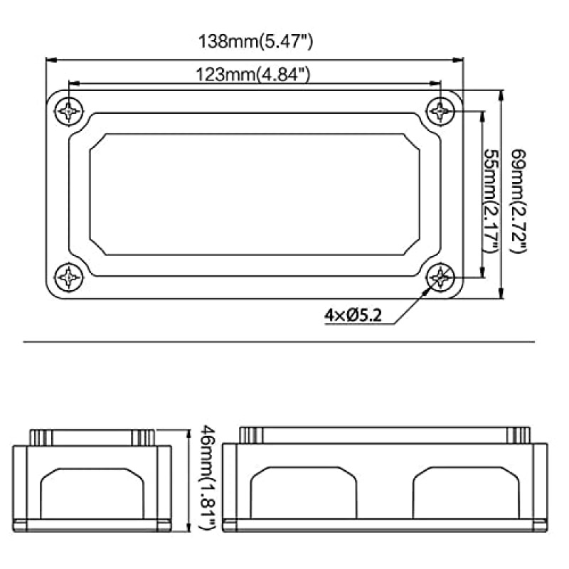 AMOMD 2PCS 300A 버스 바 박스 헤비 듀티 모듈 디자인 4xM8(5/16