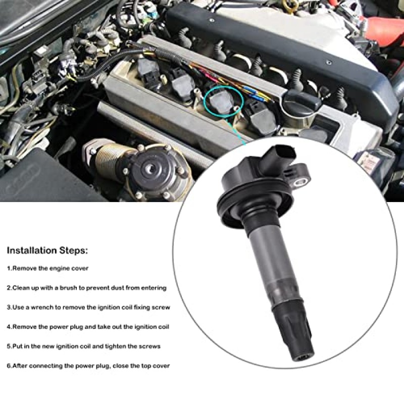 6개 점화 코일 팩 세트 3.5 3.7 V6 Ford Edge Explorer Taurus Flex Lincoln MKZ MKS MKX Mazda CX-9 2007 2008 2009 2010 2011 2012 2013 2014 2015 코일 3.5L 3.7L OE # UF553