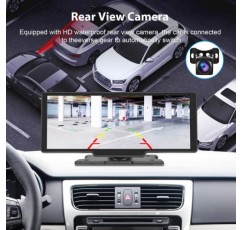 백업 카메라, 10.26인치 IPS 터치스크린 GPS 네비게이션 헤드 유닛, 블루투스, 음성 제어, AUX, 64G TF 카드, 자동차 라디오 수신기를 갖춘 휴대용 자동차 스테레오 무선 Apple Carplay Android Auto