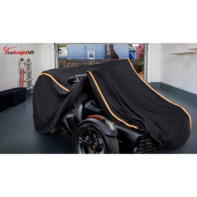 StarknightMT 방수 Ryker 커버 - Ryker 900/600/Sport/Rally Edition용 풀 커버, 헤비듀티 420D 패브릭 Ryker 액세서리 야외 실내 눈 비 먼지 태양 보호용 All Wealther 커버