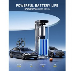 Fanttik X8 APEX EV 타이어 팽창기 휴대용 공기 펌프, 2배 빠른 팽창, LCD 듀얼 스크린이 포함된 150PSI 무선 공기 압축기, 강력한 배터리, 전기 자동차, 자동차, 자전거, 공에 적합——EV 업데이트 버전