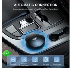 Auformer CarPlay 무선 어댑터, iPhone용 2023년 최신 무선 CarPlay 어댑터, 모든 OEM 유선 CarPlay 자동차용 Apple CarPlay 무선 동글, 5.8GHz WiFi 플러그 앤 플레이 지연 없는 온라인 업데이트