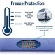 Camco 25피트 온수 식수 호스 | -20°F/-28°C까지 급수관 동파 방지 및 에너지 절약형 온도 조절 장치 | 호스 양쪽 끝에 연결하기 위한 어댑터 포함(22911)