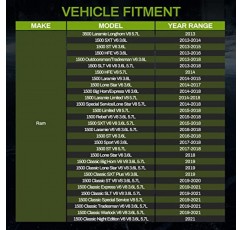 AUTOSAVER88 라디에이터 호환 2009-2018 Ram 1500 2011-2013 Ram 2500 3500 3.6L 3.7L 4.7L 5.7L V6 V8