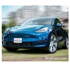 TesFram 전면 번호판 홀더 마운트 2023-2020 Tesla 모델 Y, 도난 방지 및 높이 조절 가능(미국 특허), 쿨러 모터 작동 기능이 있는 드릴링 번호판 브래킷 장착 키트 없음