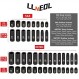 LLNEDL 3/8" 드라이브 임팩트 소켓 세트 95개, 점화 플러그 소켓(5/8", 13/16"), 6포인트 미터법 및 SAE 5/16"- 3/4", 8-22mm, CR-V 깊이 가정용 및 DIY용 퀵 릴리스 래칫(72톱니)이 포함된 얕은 키트